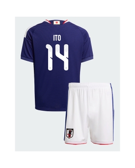 Billige Fotballdrakt Japan Junya Ito #14 Replika Hjemmedraktsett Barn VM 2026 Kortermet (med bukser)